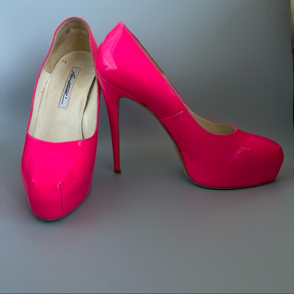 Fun pink patent leather “Barbie” shoes.  So fun!